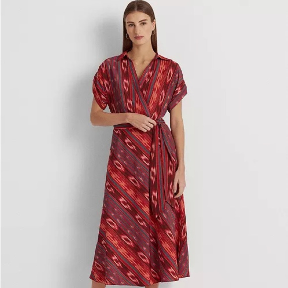 LAUREN RALPH LAUREN
Women's A-Line Belted Crepe Dress Sz 10
